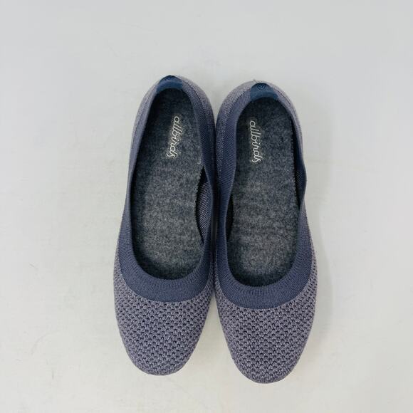 Allbirds Tree Breezers Flats Size 7 Gray Knit Comfort Sustainable Shoes W7 - Picture 5 of 11